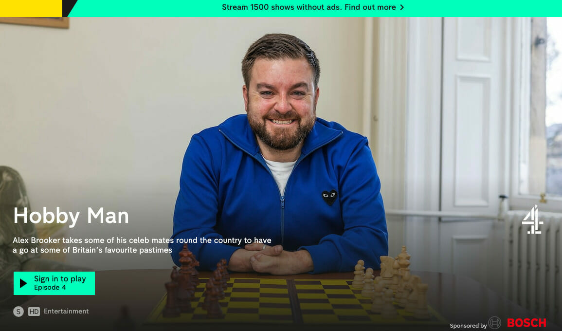 Alex Brooker and Scarlett Moffatt photographed for Channel 4’s Hobby Man