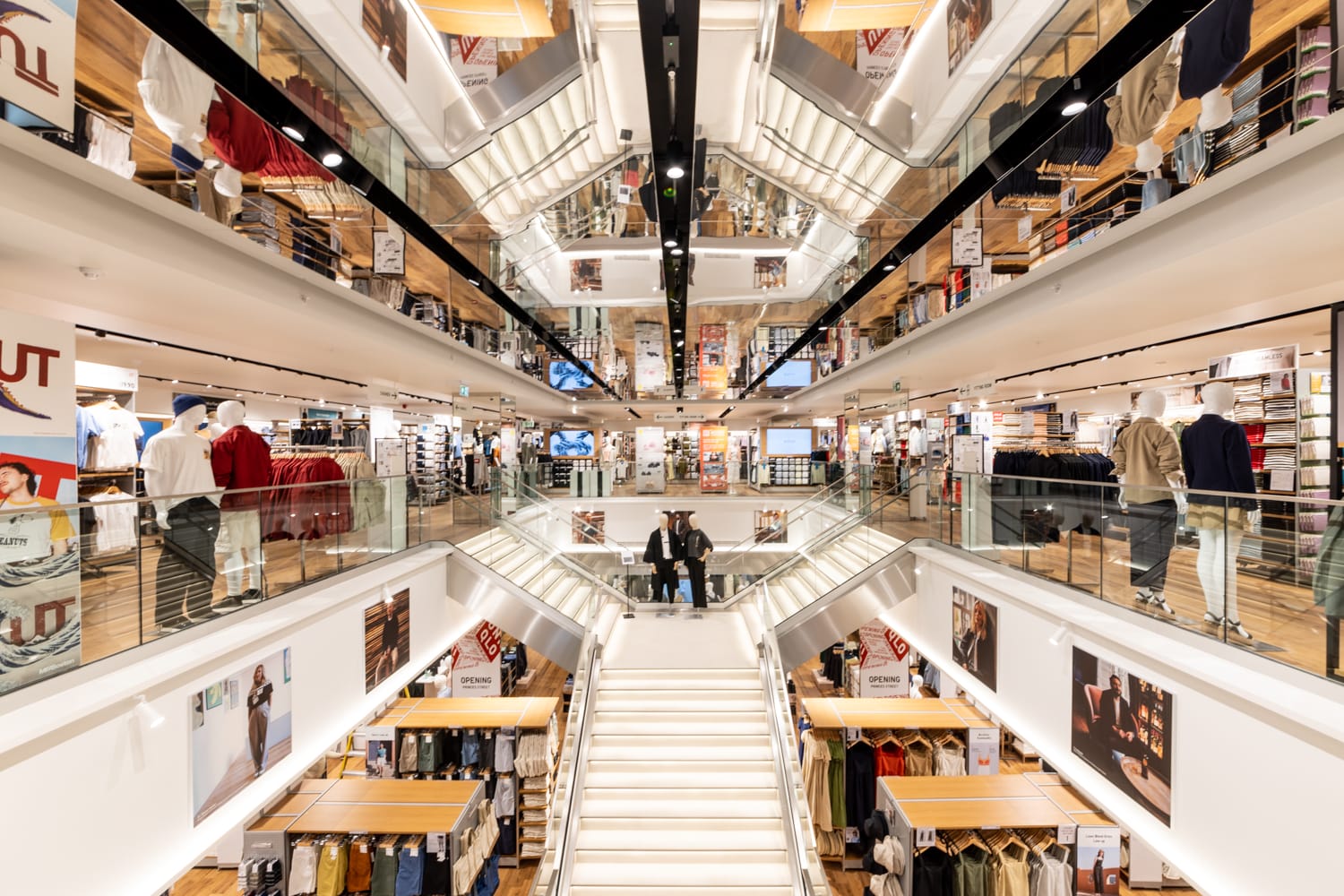 UNIQLO Princes Street interior photographed in Edinburgh